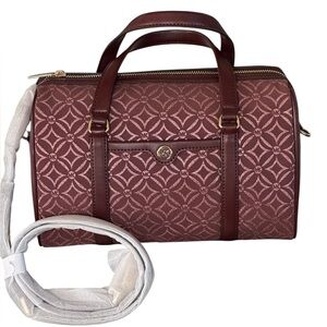 NWT Michael Kors Jet Set Travel Medium Signature Logo Duffel.  Retail $678.00